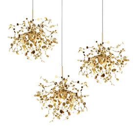 Nordic Simple Creative Stainless Steel Pendant Lamps Classic Vintage Gold Chandelier