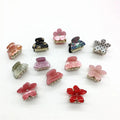 Stock Style Mini Acrylic Hair Claw Clips for Kids Flower Claw Clips 2.5cm Mix Colors Inventory