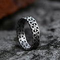SS8-970R New Arrival Viking Round Stainless Steel Viking Celtics Knot Ring Retro 6mm Ring for Couples Vintage Jewelry