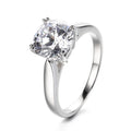 Direct Sale 925 Sterling Silver Halo VVS Moissanite Wedding Ring for Women Classic Rhodium Plated Fine Jewelry