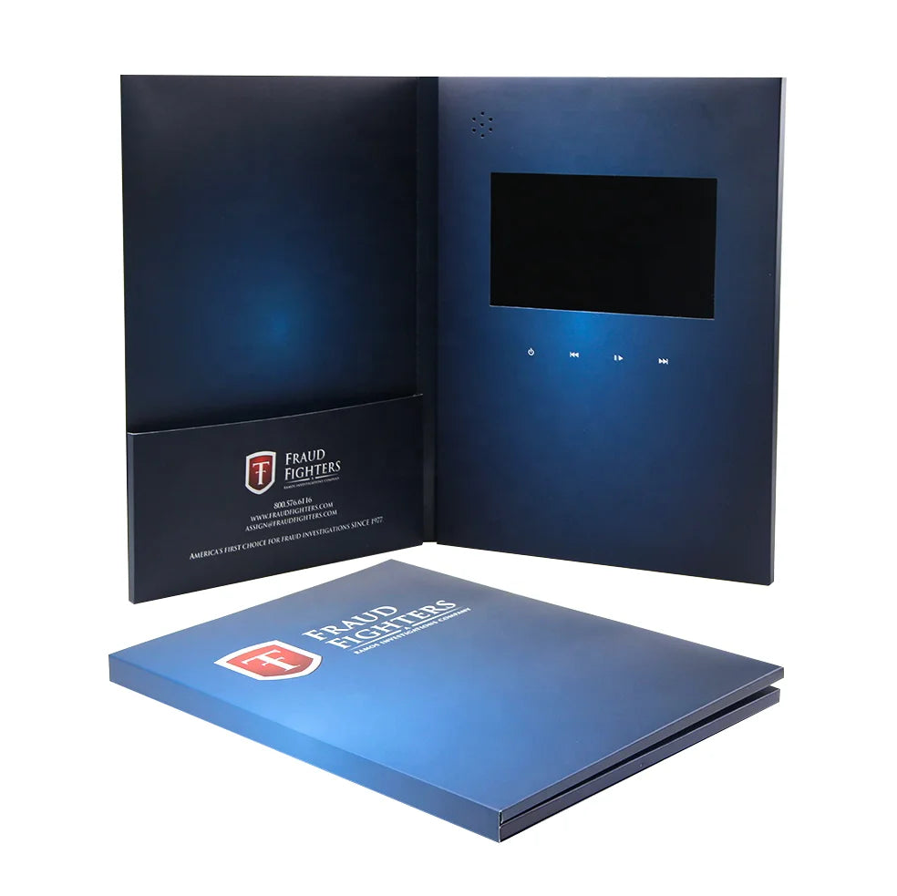 New Fad Products Custom Printing Paper Art Craft Lcd Screen Greeting Cards 7 Inch Greeting Business Video Brochure
