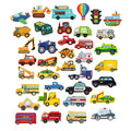 Hot Sale Traffic Engineering Construction Vehicle Theme Iron on Embroidered Kids Clothes Bag Cap Patches
