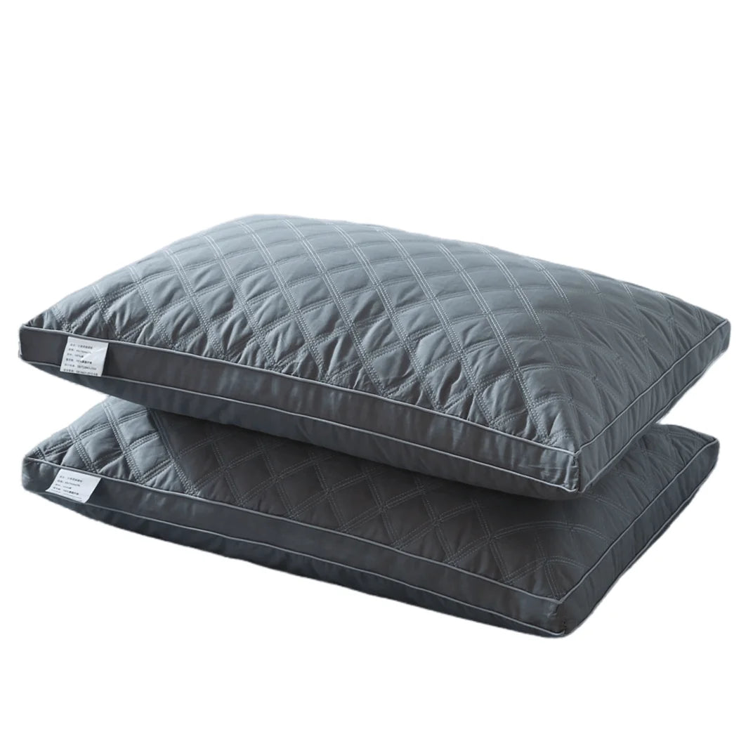 Hot Sale Modern Hilton Pillow for Hotels Double Line Quilted Cotton Cover Bedding 200TC for Bedroom Sleep with Neck Back Support