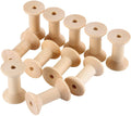 Wood Spools 1.85 Inch Unfinished Empty Spools Weaving Bobbins for Embroidery Thread Pom Ribbon Crafts and Sewing