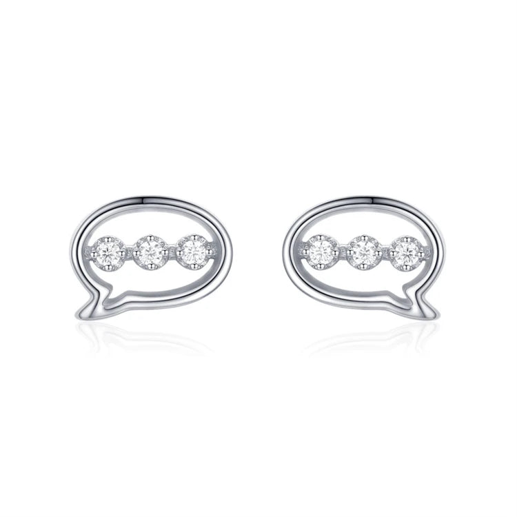 Mini Small 925 Sterling Silver Symbol Sign Micro Inlay CZ Diamond Wild Stud Earrings For Women