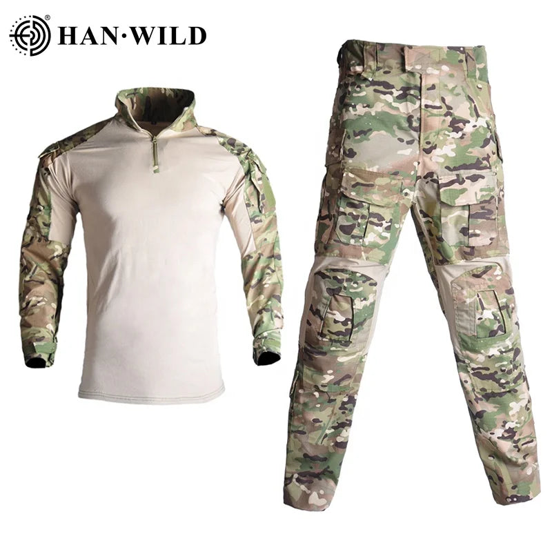 HAN WILD Factory Direct Outdoor Long Sleeve  G3 Security Shirt Training Frog Uniform