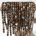 BS-6108 28 Pcs Coffee Striped Agate Natural Genuine Real Agate Stone Loose Beads Gemstone for DIY Jewelry Making Tasbih Rosary