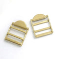 Cloxy Brass Quick Release Adjustment Buckle for Strap Connect 25mm Brass Ladder Lock Buckle for Backpack Webbing Strap