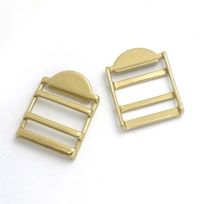 Cloxy Brass Quick Release Adjustment Buckle for Strap Connect 25mm Brass Ladder Lock Buckle for Backpack Webbing Strap