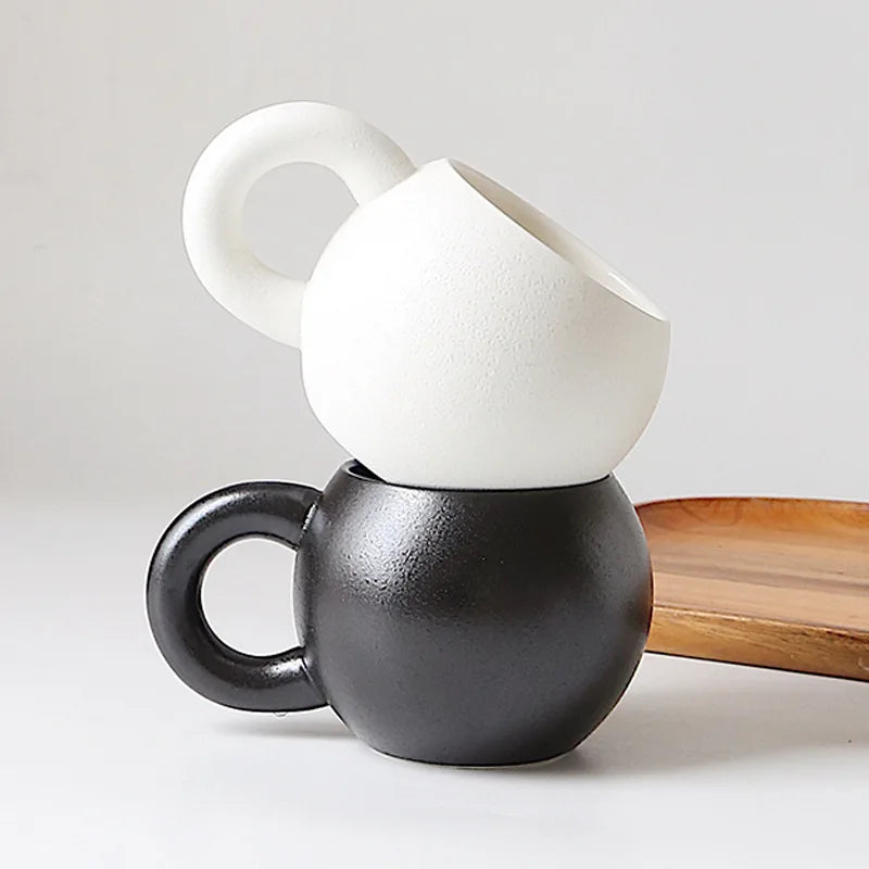 380ml Ceramic Graduation Household Mug Creative Milk Breakfast Cup Japanese Home Decoration Accessories