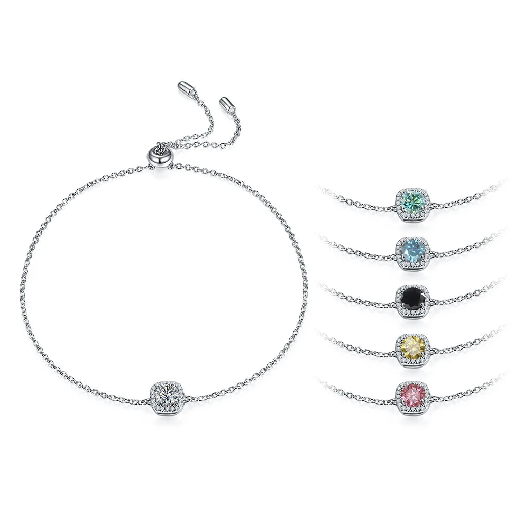 Abiding Jewelry China Professional Factory Wholesale Bijoux GRA Certified Moissanite Diamond Silver Bracelet