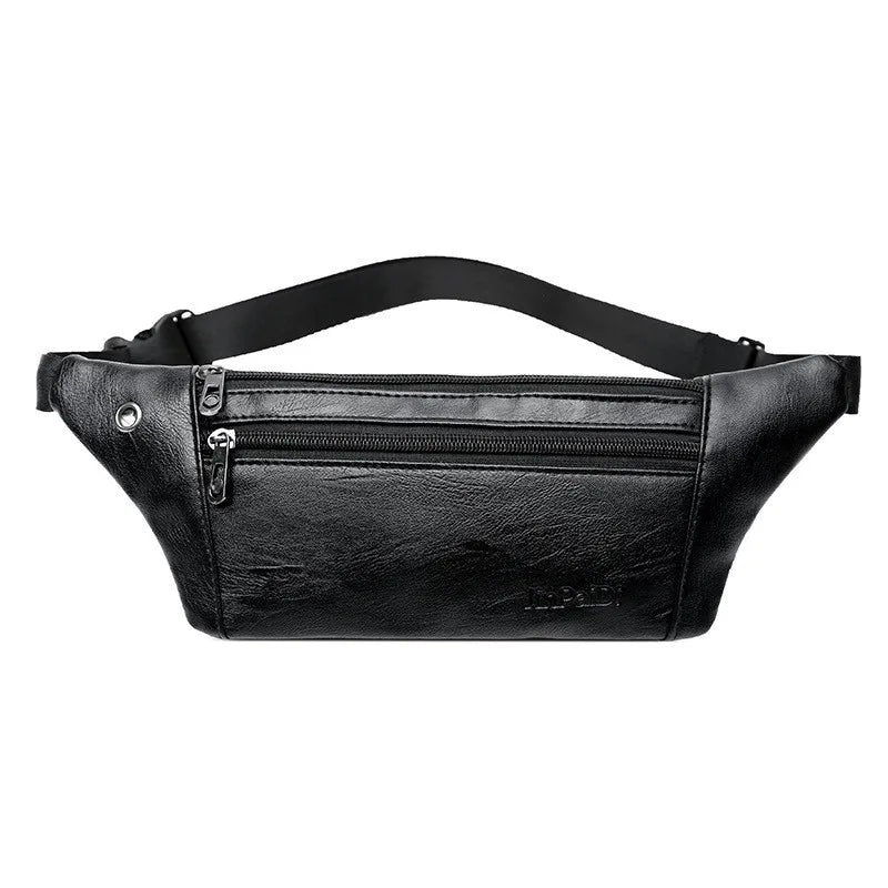 Wholesale High-end Sports Waist Bag Custom Retro Leather Waterproof Men's Fanny Pack