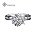 Customize Diamond Fine Fashion Jewelry D Color VVS Moissanite Diamond Rings S925 Sterling Silver Flower Round Charms Jewelry