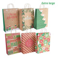 Fancy Brown Christmas Drawstring Gift Handbags for Christmas