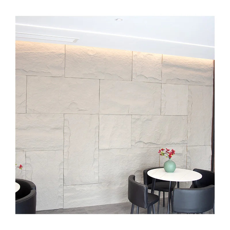 Easy Installation Indoor Outdoor Polyurethane Artificial Stone Wall Panel PU Granite Big Slab Block Interior Exterior Decoration