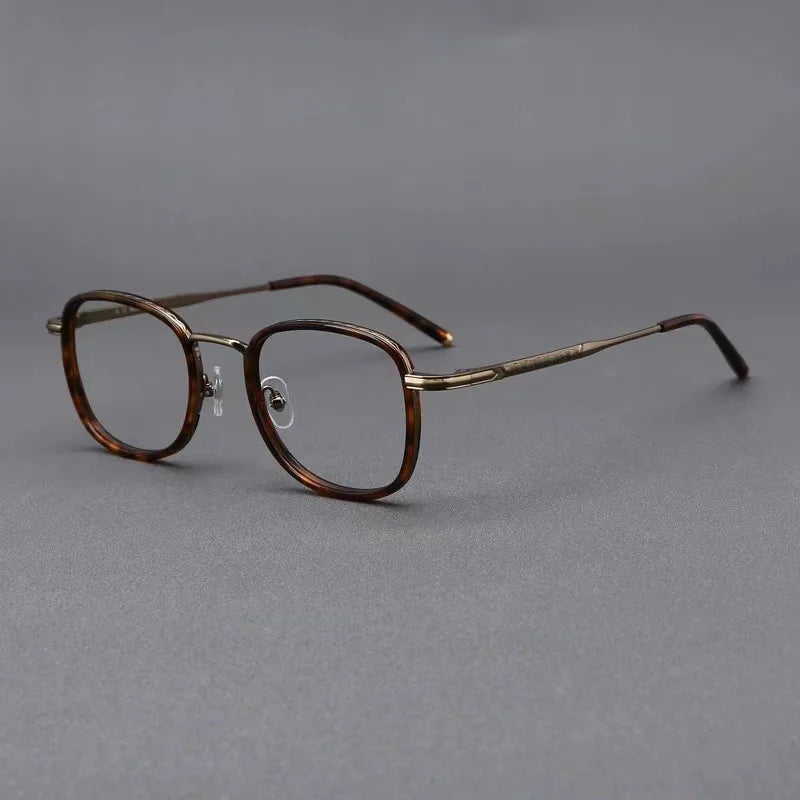 Optical Frames Manufacturers in China Plastic + Metal Eyeglass Large Frame Design Blue Light Blocking Lenses Eyeglasses Frame