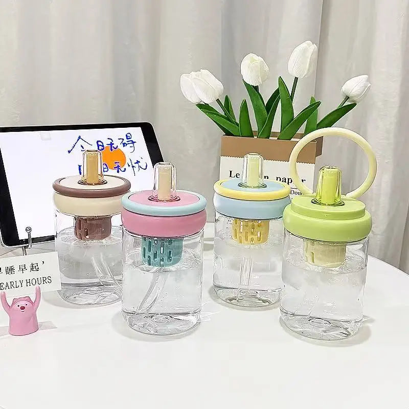 M Cute Cup Female Student High-Value Straw Water Bottle Portable 260Ml Kettle Kids Girls Outdoor Drink Cup