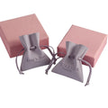 8x10cm Jewelry Packaging Pouches Fashion Light Purple Drawstring Microfiber Pouch for Jewelry Rings Earrings Bag