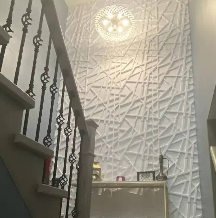 Custom Modern Interior Wall Decoration Easy Installation 3D PVC Panel/Sticker Waterproof Plastic Wallpaper
