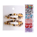 MiDairy Korean Style Tortoiseshell BB Clip Acetic Acid Hairpin Geometric Hollow Snap BB Clip Hairpin Headwear for Girl