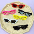 Retro Triangle Anti-Alien Sunglasses for Kids UV400 Red Frame Fashionable Outdoor Infant Shades for Boys and Girls