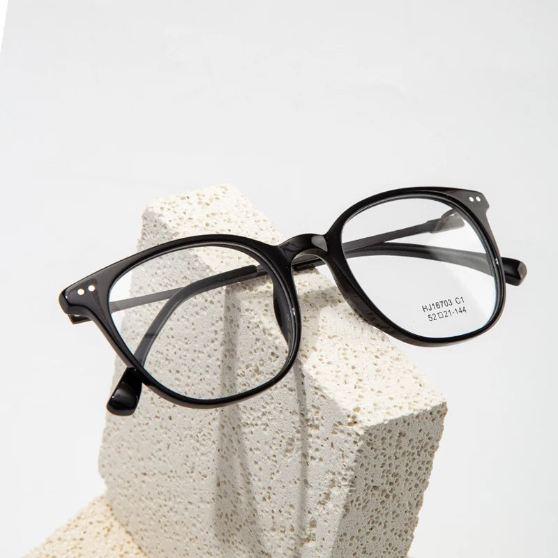 Hot Sale Fashionable Half Titanium Solid Diamond Pattern Anti Blue Light Computer OEM Eyeglass Frames Optical Reading Glasses