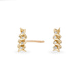 LOZRUNVE 925 Sterling Silver 18k Gold Fusilli Nail Stud Earring Post Fashionable