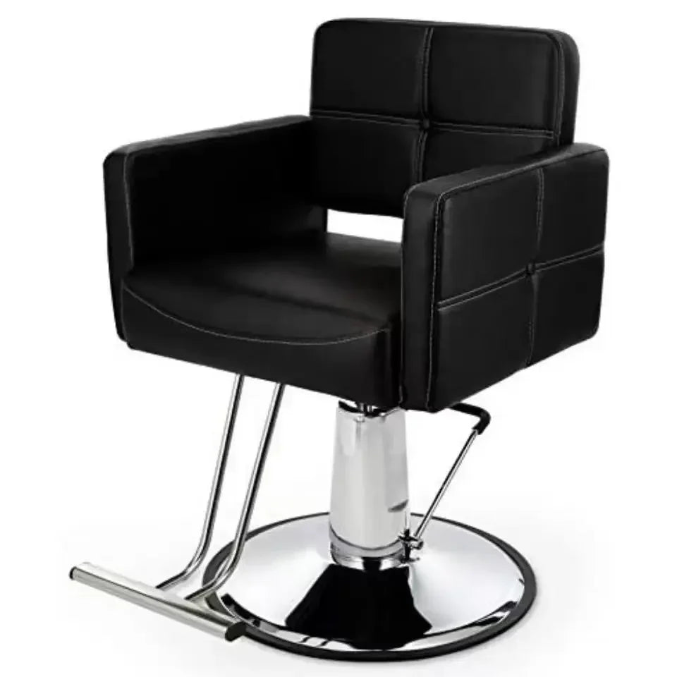 Black Salon Furniture Simple Styling Chair Hair Cutting Chair for Beauty Hairdressing