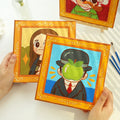 Wholesale DIY Painting by Numbers Children Cartoon Painting With Stand Hand Painted Kids 20x20cm Oil Painting Kits Framed Gifts