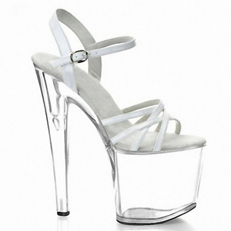 Nightclub Elegant Stiletto Gladiator Stripper Heels 20 cm Platform Fashion High Heels Full Dress Women's Sandals Models Fashion