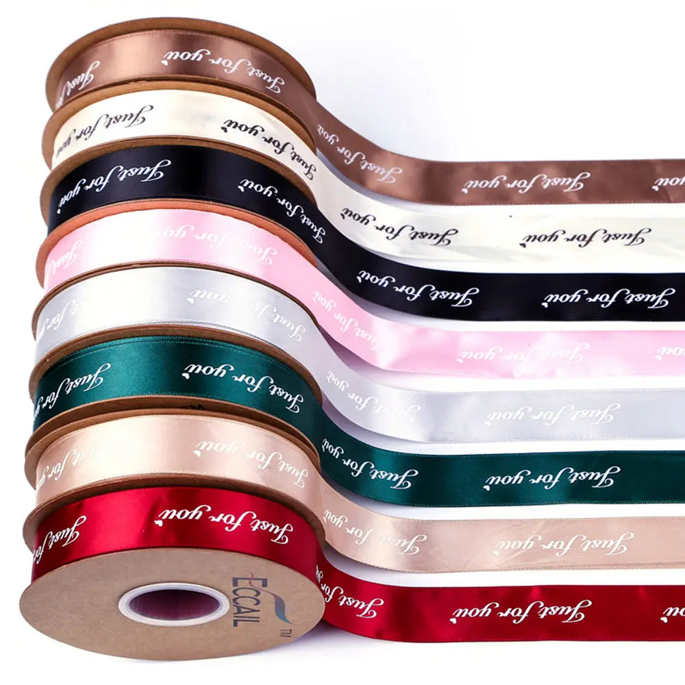 Wholesale Ribbon Satin Custom Double Satin Ribbon Custom Ribbon for Flower Bouquet Packaging Cake Decoration Gift