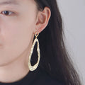 Brass Classic Brass 14K Gold Plated Big Irregular Earrings Jewelry Wholesale Geometric Large Drop Earrings for Women