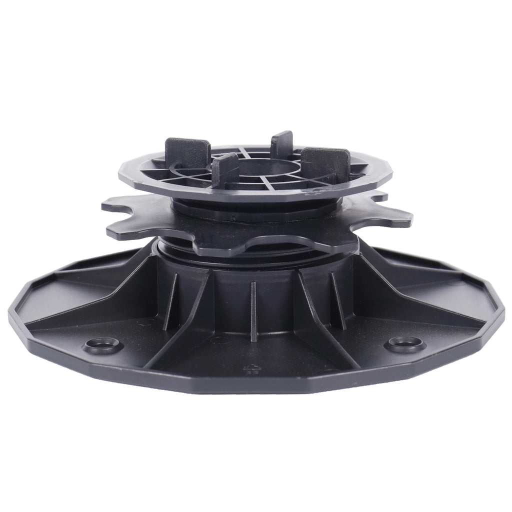 Pedestal Mount Adjustable Eco-Friendly Plastic Pedestals Terrace Tile Support High Capacity Black 45-80 mm 5% Slope