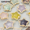 MD05  4pcs/lot Jewelry Accessories18k Gold Platedcoppernatural Stonehand Madecharmsfindings & Componentsdiy Pendants
