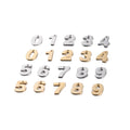 Hot Selling Custom Gold 0-9 Arabic Number Charms Necklace Pendant Stainless Steel Pendant for Diy Jewelry Making