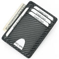Fast Delivery China Suppliers RFID Fake Leather Case Carbon Fibre Card Holder With Money Clip