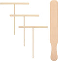 Natural Crepe Maker Accessories Dough Spreader Batter Spreader Tool T-shape Wooden Crepe Spreader and Spatula Set