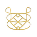 Luxury Fashion Punk Style Big Wide Gold Bangles for Women 2.36 Inches Bracelet Open Bangles Round