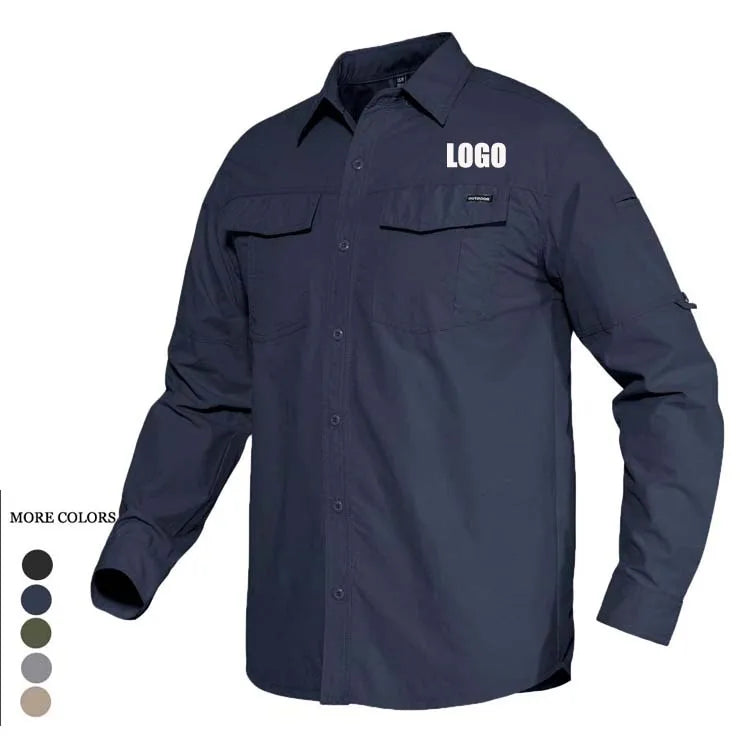 Shirts High Quality Breathable Shirt Tactical Shirts Custom Shirt Quick Dry Cargo Work Shirts with Custom logo