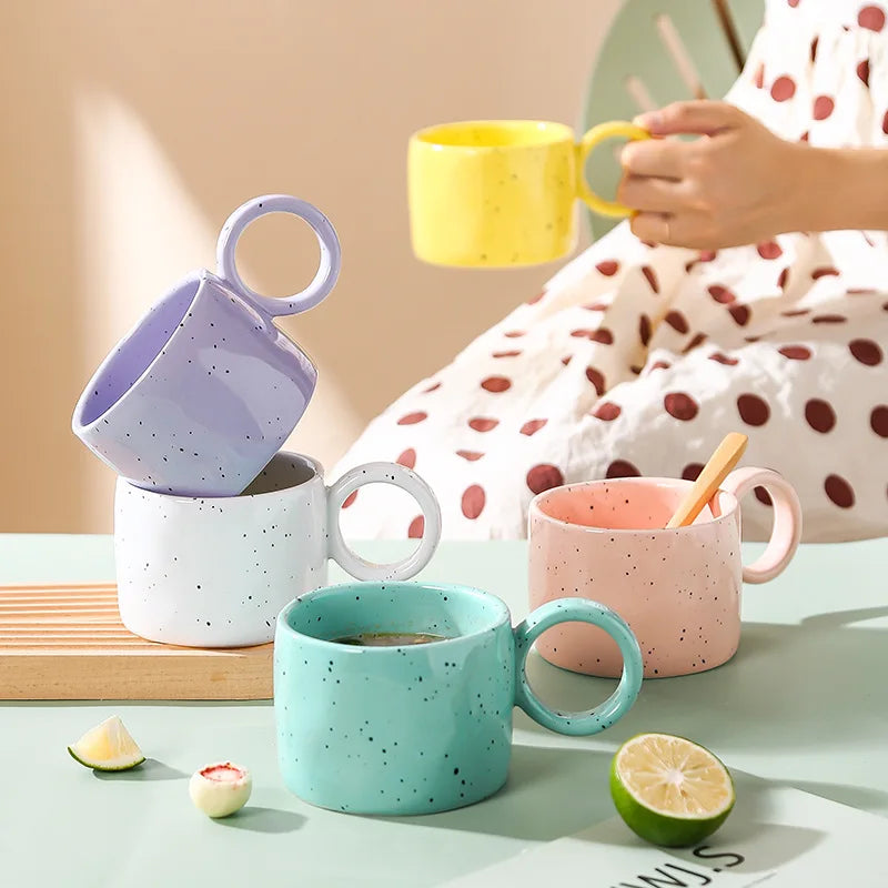 Korean Style Ceramic Mug Creative Milk Cup Cute Couple Water Cup