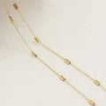 New 14K Gold Filled Cable Chain W/ Flat Beads No Tarnish Permanent Bulk Chain for Jewelry Making