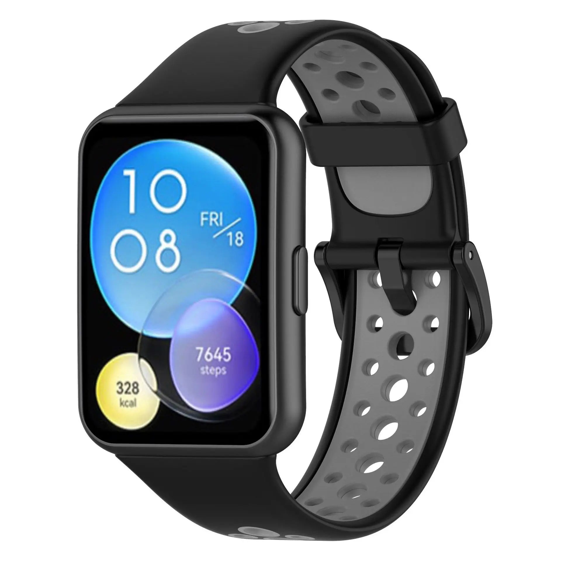 Silicone Double Colors Sport Smartwatch Correas Para Bands Bracelets Smart Watch Strap for Huawei Fit 2 Active