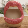 China Factory Fast Ship Household Hotel Bar Cafe Use Creative Open Mouth Lip Design Stock Ceramic Smoking Ashtray for Boyfriend