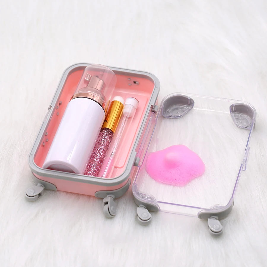 Lash Cleanser Oil Free Gentle Cleansing Eyelash Extension Foam Pink Lash Shampoo Cleanser Eyelash Shampoo