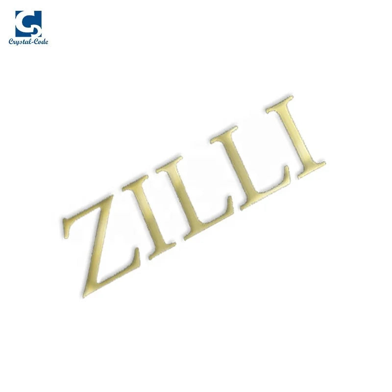 Hot Selling 3D Nickel Metal Logo Sticker Brand New for Glasses Heat Resistance Vinyl for Candle Craft Photo Frame
