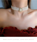 2021 New Designs Bijoux Popular Party Jewelry Multiple Layer Pearl Neck Choker for Lady Women