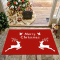 Christmas Style Crystal Velvet Area Rug Non-Slip Home Entrance Carpet Easy Care Polyester Water Absorbent Floor Mats for