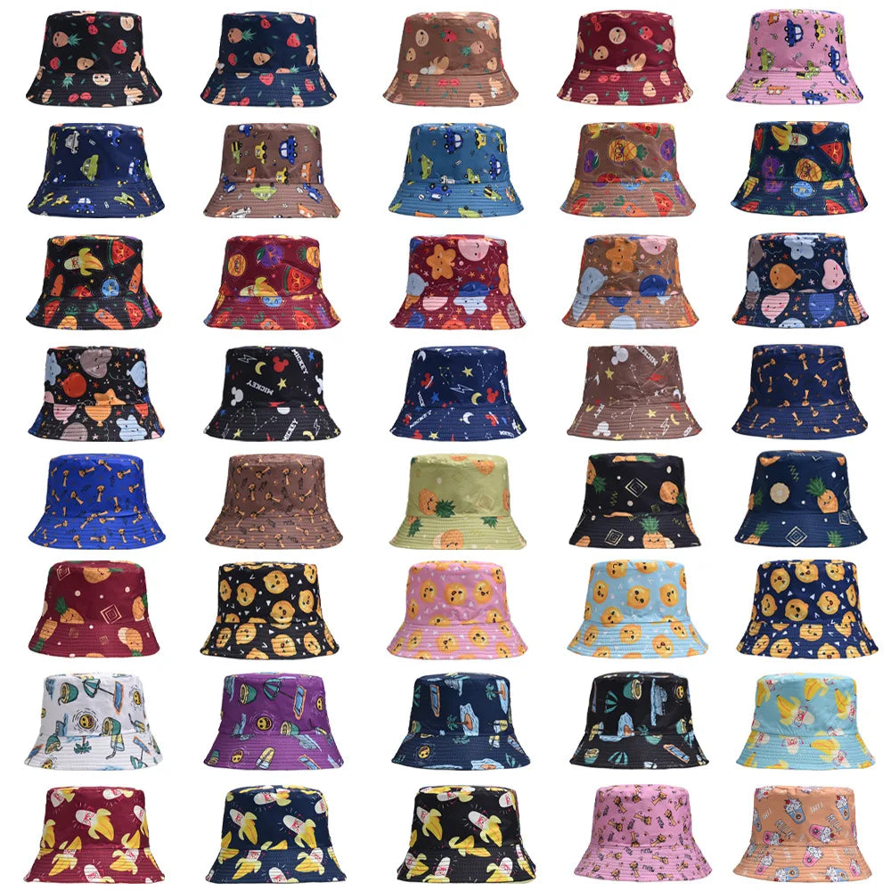 Customized Pattern Allover Digital Print Spring Autumn Style Children's Fisherman Hat Boys Girls Outdoor Sun Bucket Hat