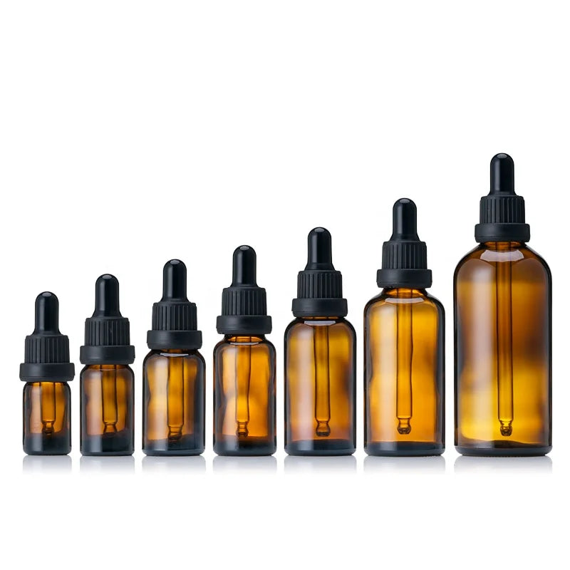 5ml10ml15ml20ml30ml50ml100ml Amber Essential Oil Bottle Cosmetic Dropper Glass Bottle