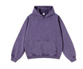 Men's Lined Heavyweight 420Gram Retro Wax Dyed Hooded Sweater Loose Fit Washed Street Winter Breathable Waterproof Eco-Friendly